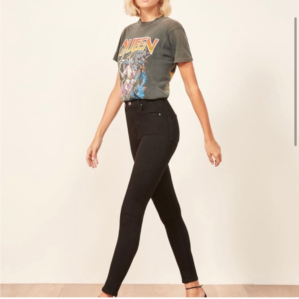 Reformation high & skinny black jeans. Size 27